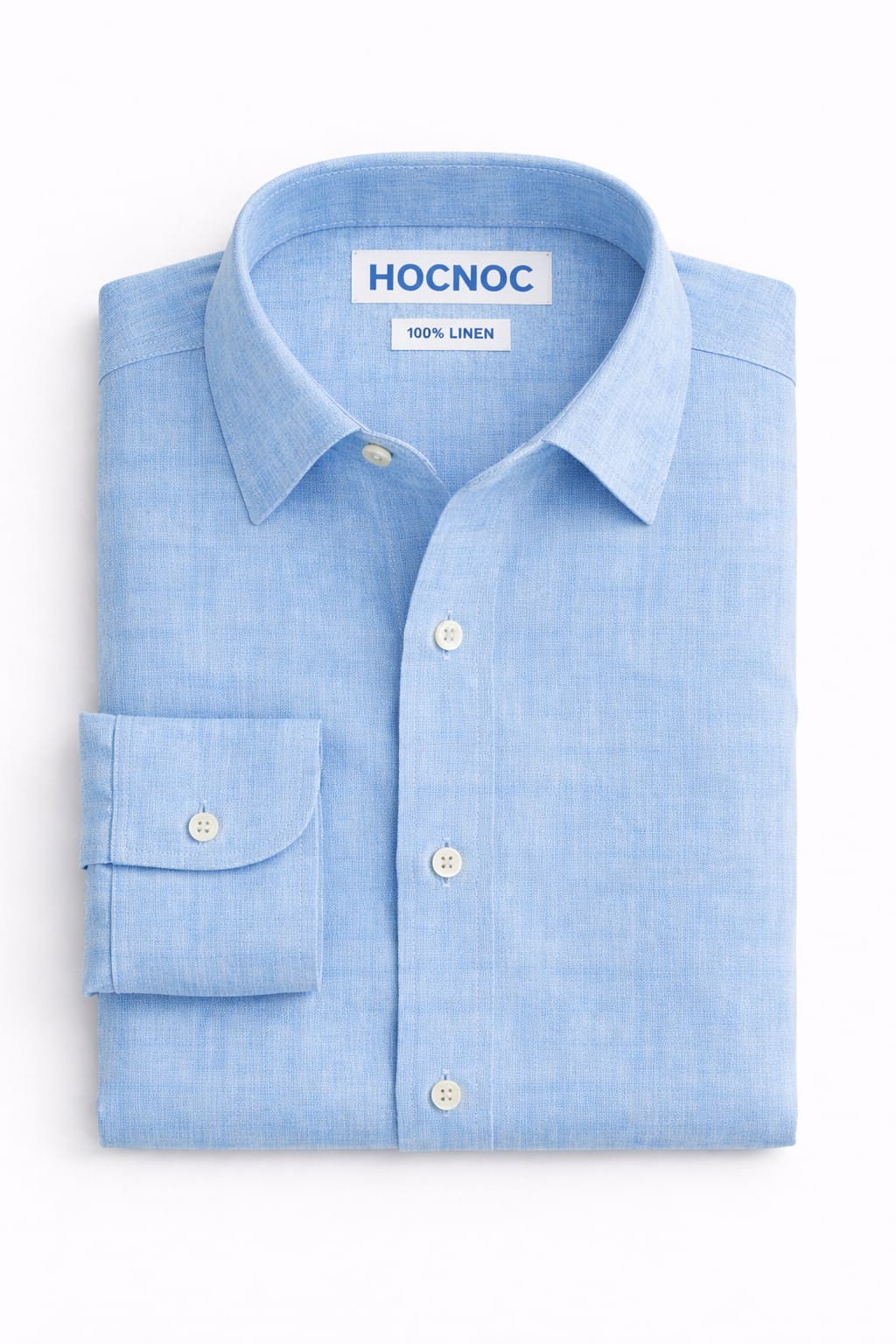 HOCNOC Blue Linen Shirt