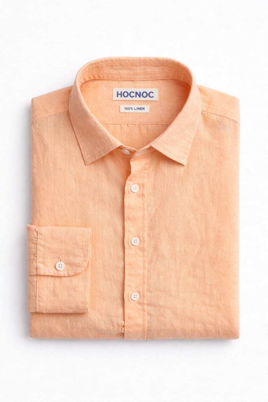 HOCNOC Orange Linen Shirt